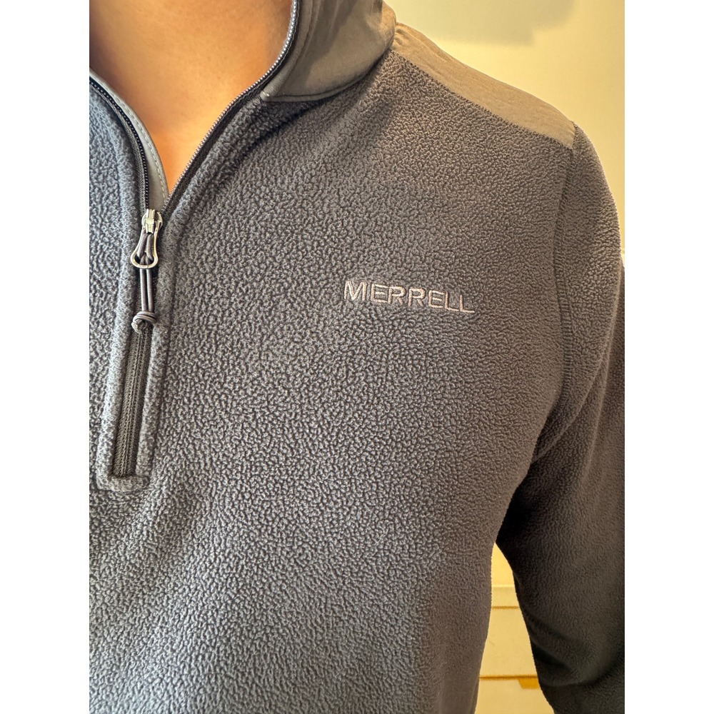 Merrell Fleece Pullover Jacket Half Zip Outdoor Activewear Top - Picture 3 of 5